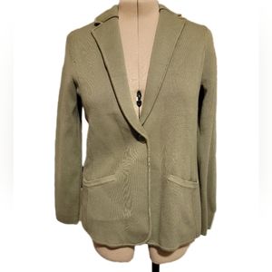 🔖🎉NWT🎉 Talbots Petite Olive Green Sweater Blazer Sz LP